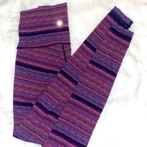 Lululemon Wunder Under Cyber Stripe Pink